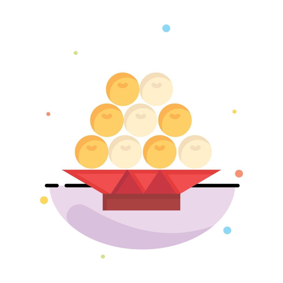 Food Fruit China Chinese Abstract Flat Color Icon Template vector