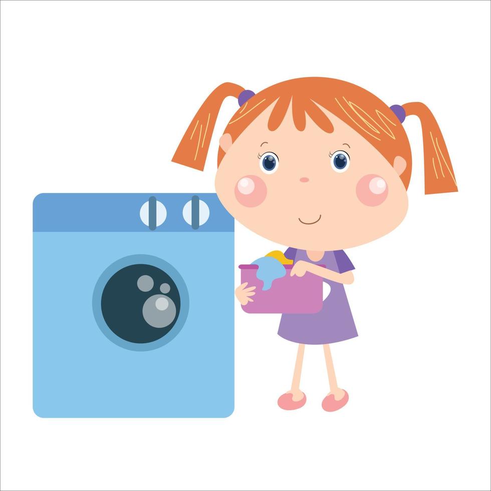 daily-activity-little-girl-washing-clothes-15506430-vector-art-at-vecteezy