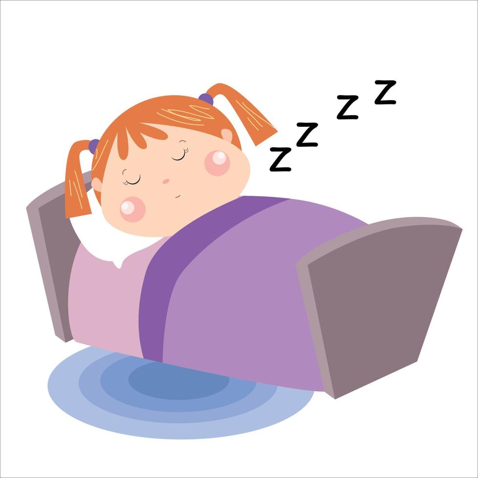 little girl is sleeping soundly vector