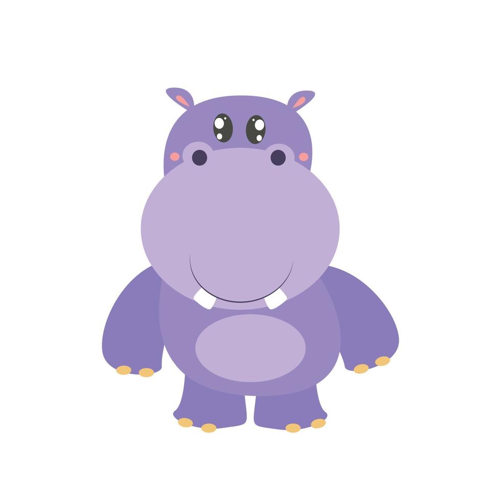 illustration vector graphic cute hippo