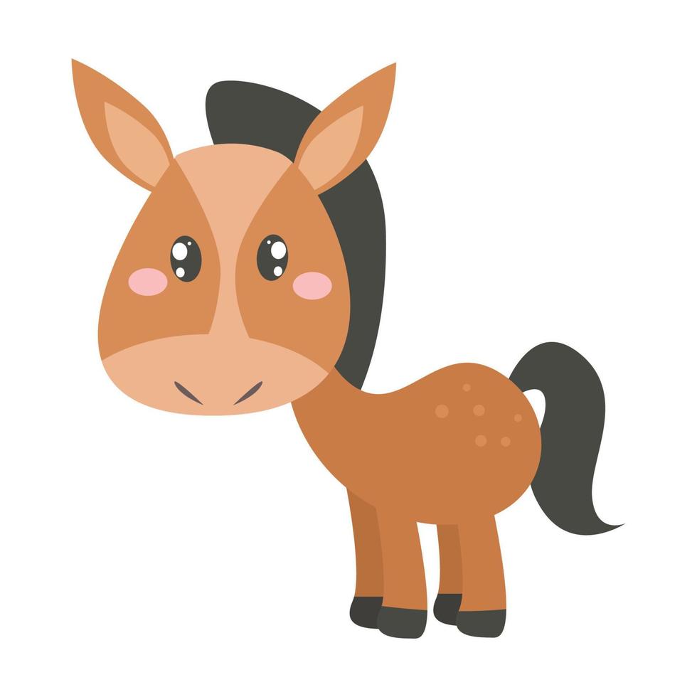 illustration vector graphic cute horse