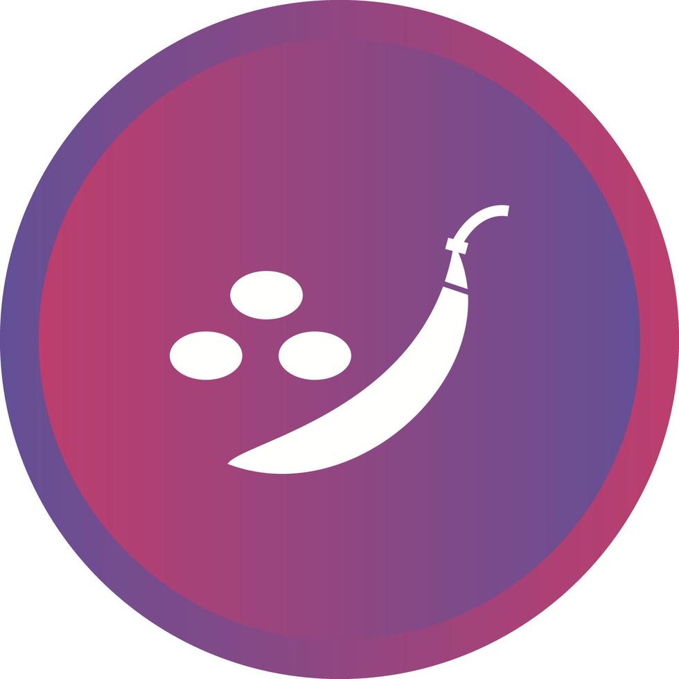 Unique Peas Vector Glyph Icon