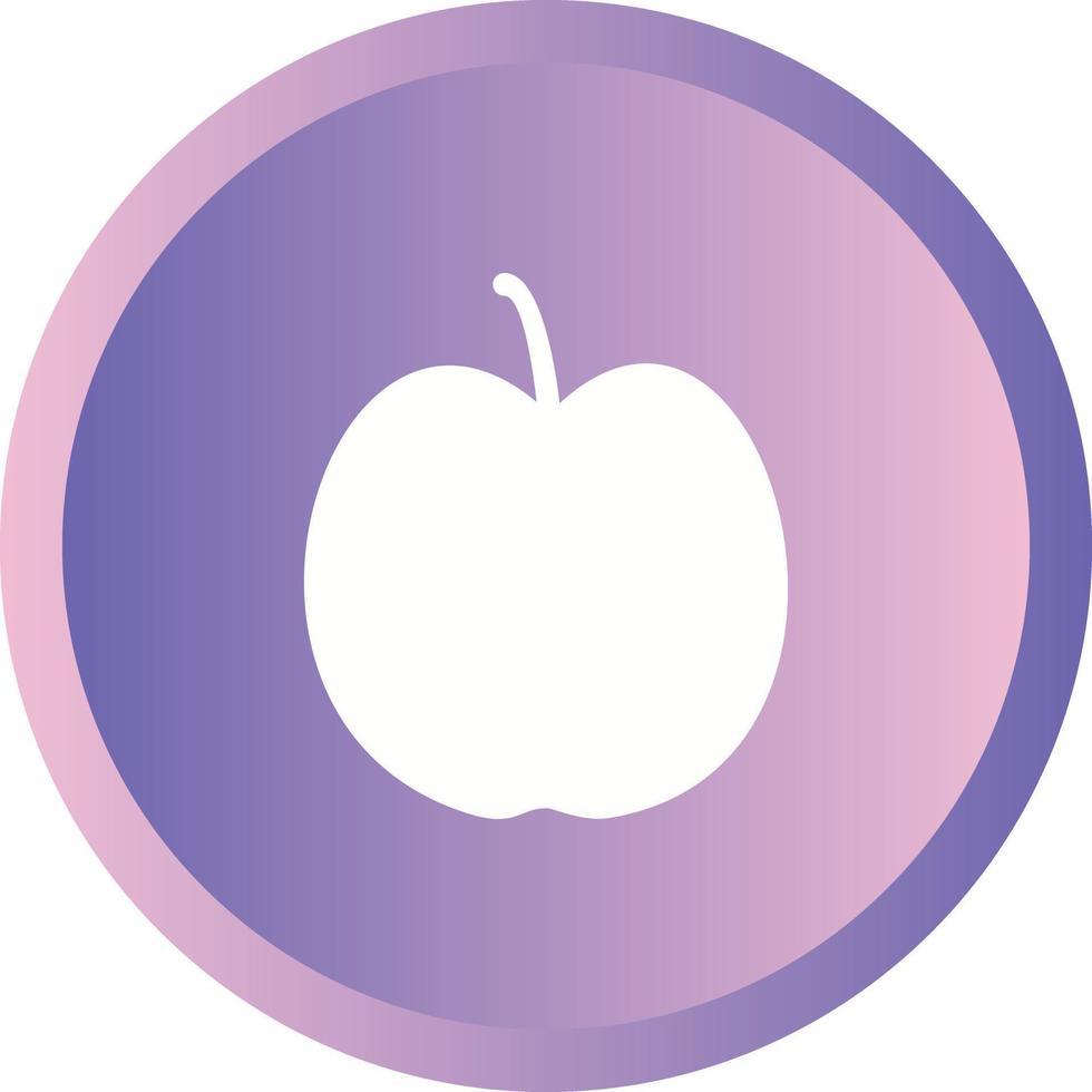 icono de glifo de vector de manzana único