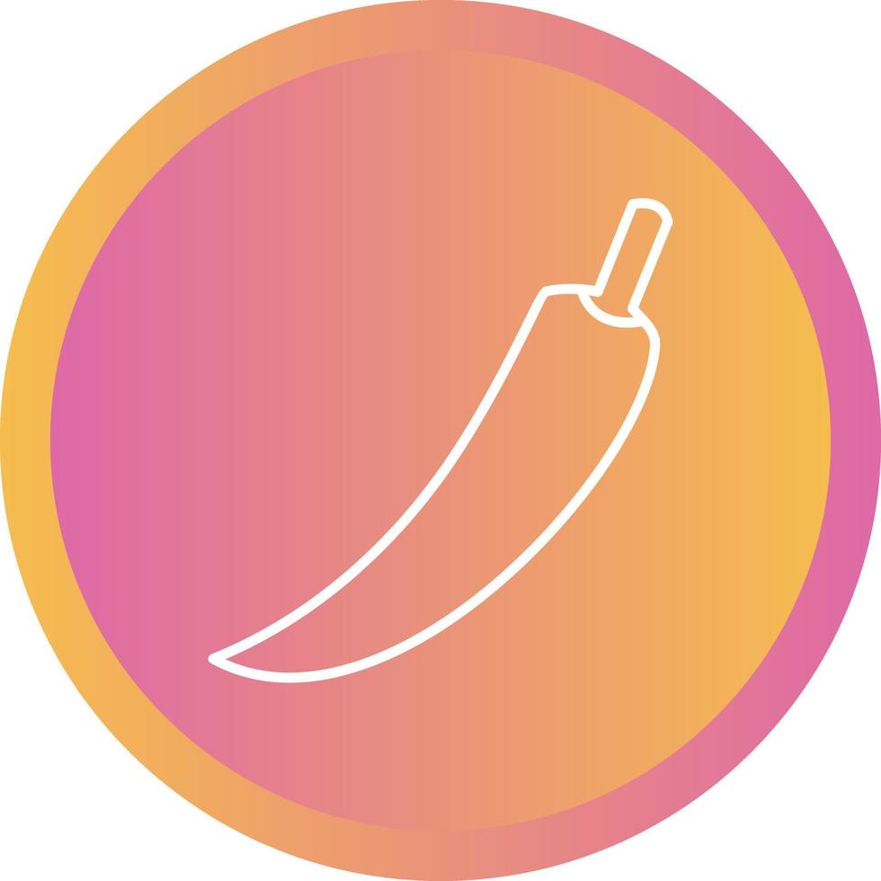Unique Chili Line Vector Icon