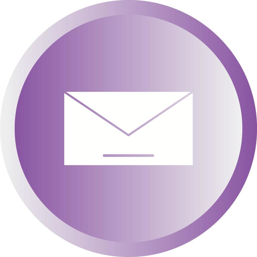 Unique Mail Vector Glyph Icon