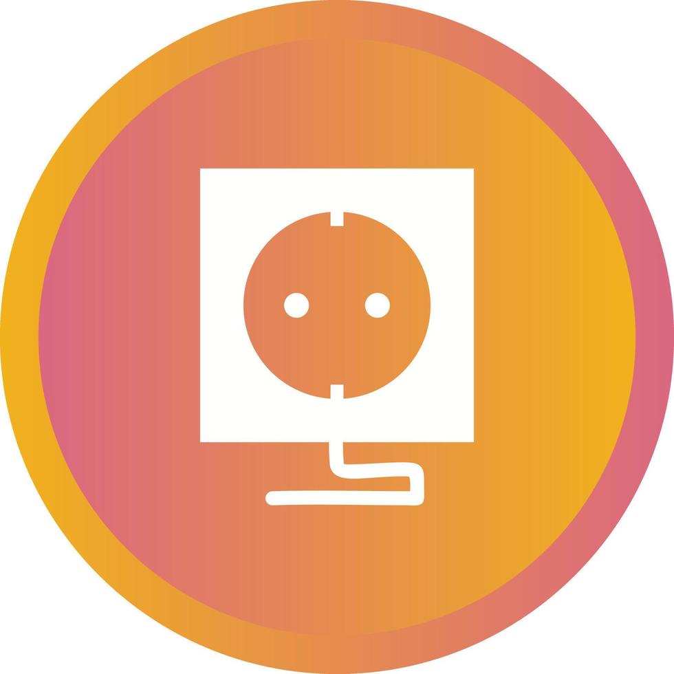 Unique Socket Vector Glyph Icon