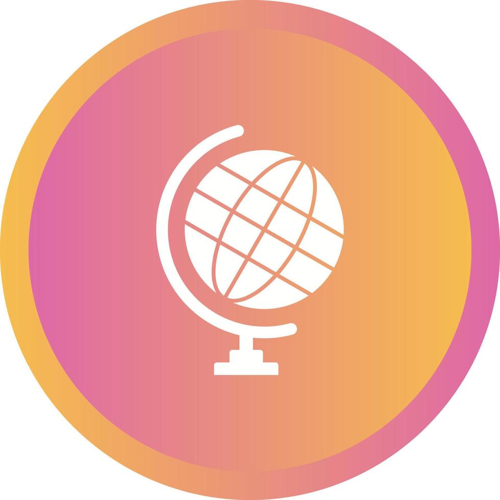 Unique Globe Vector Glyph Icon