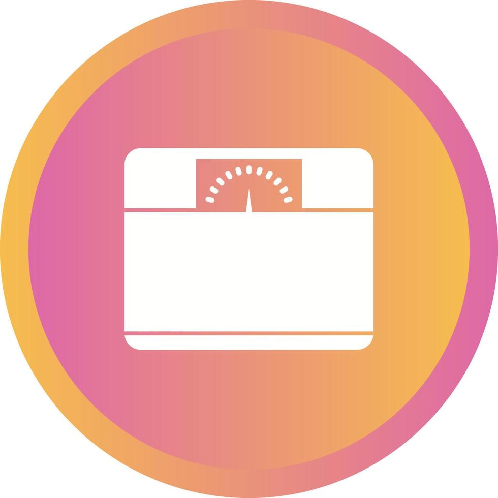 Unique Weighing Machine Vector Glyph Icon