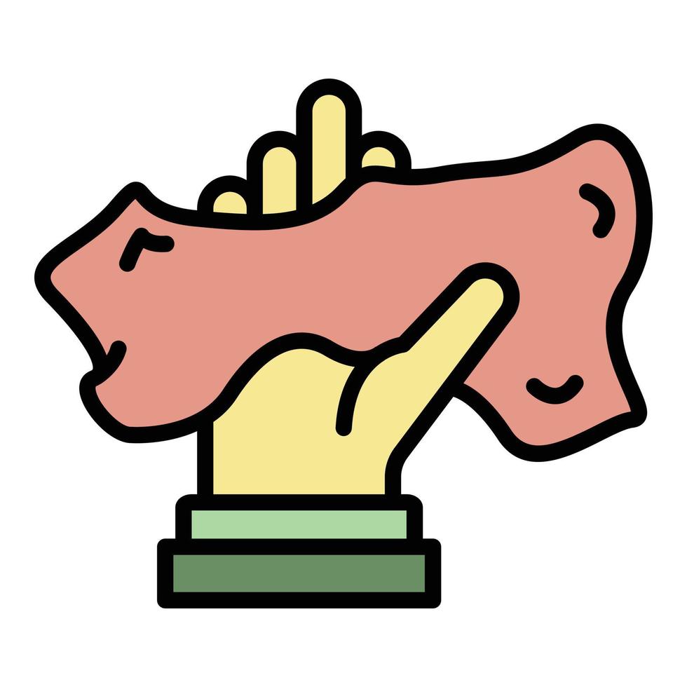 Textile sanitation icon color outline vector