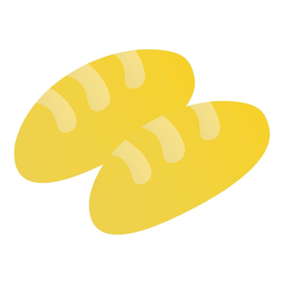 Fresh bread icon, isometric style vector