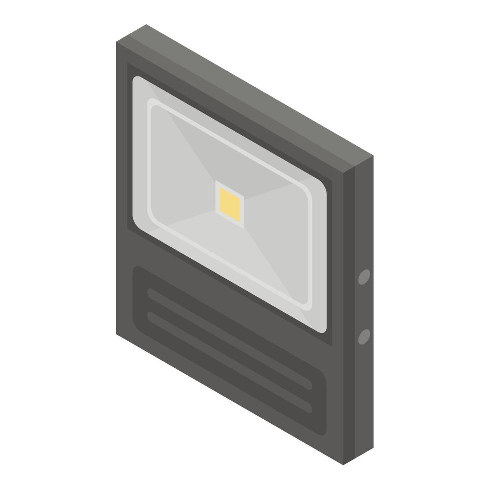 Sensor led light icon, isometric style vector