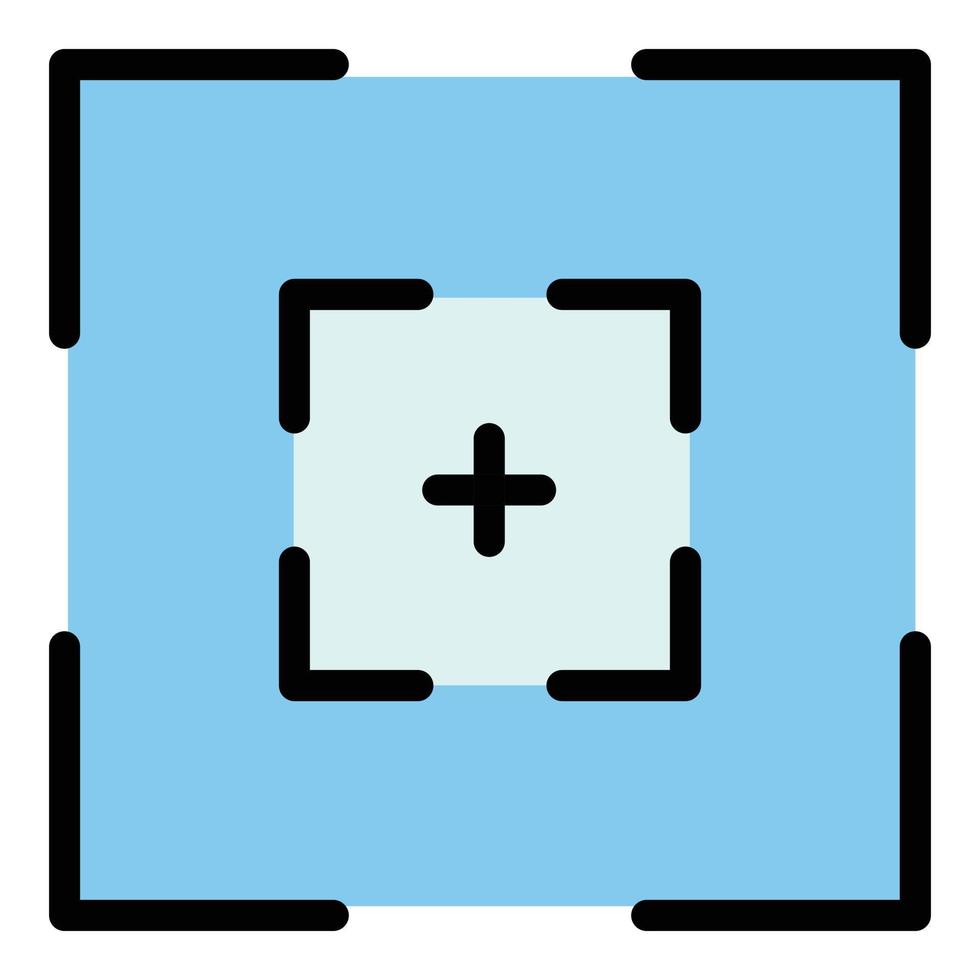 Camera viewfinder icon color outline vector