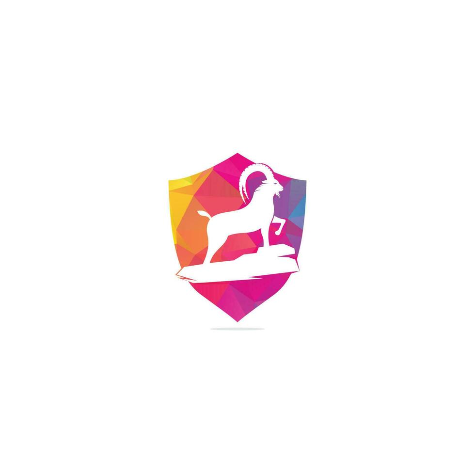 Goat Simple Logo Template Design. Mountain goat vector logo design. Goat head Logo Template vector icon illustration design