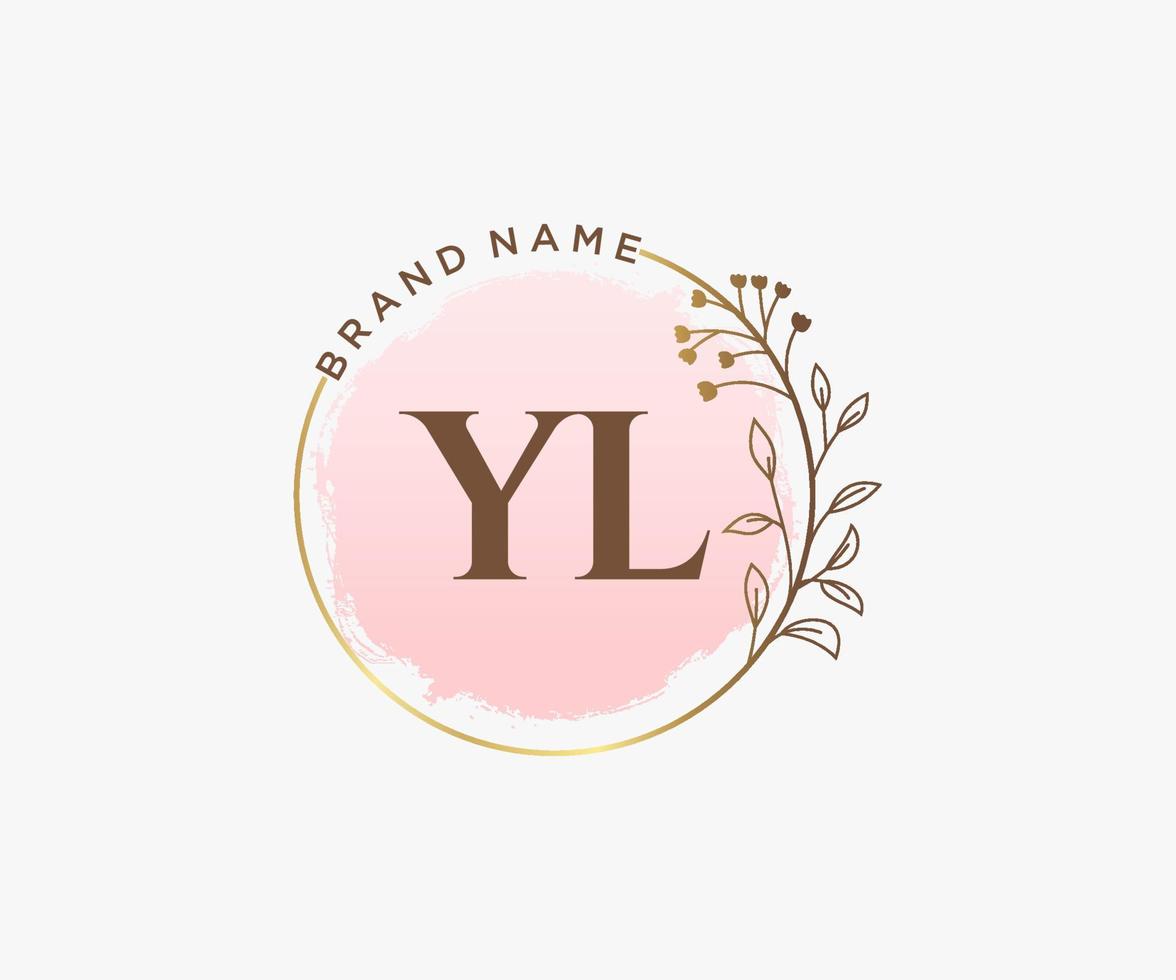 Initial YL feminine logo. Usable for Nature, Salon, Spa, Cosmetic and  Beauty Logos. Flat Vector Logo Design Template Element. 15506892 Vector Art  at Vecteezy