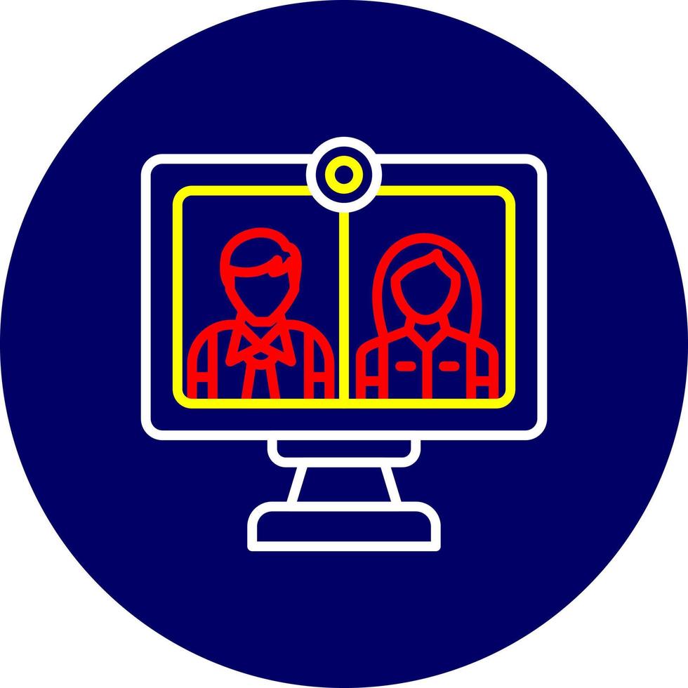 Online Interview Creative Icon Design vector