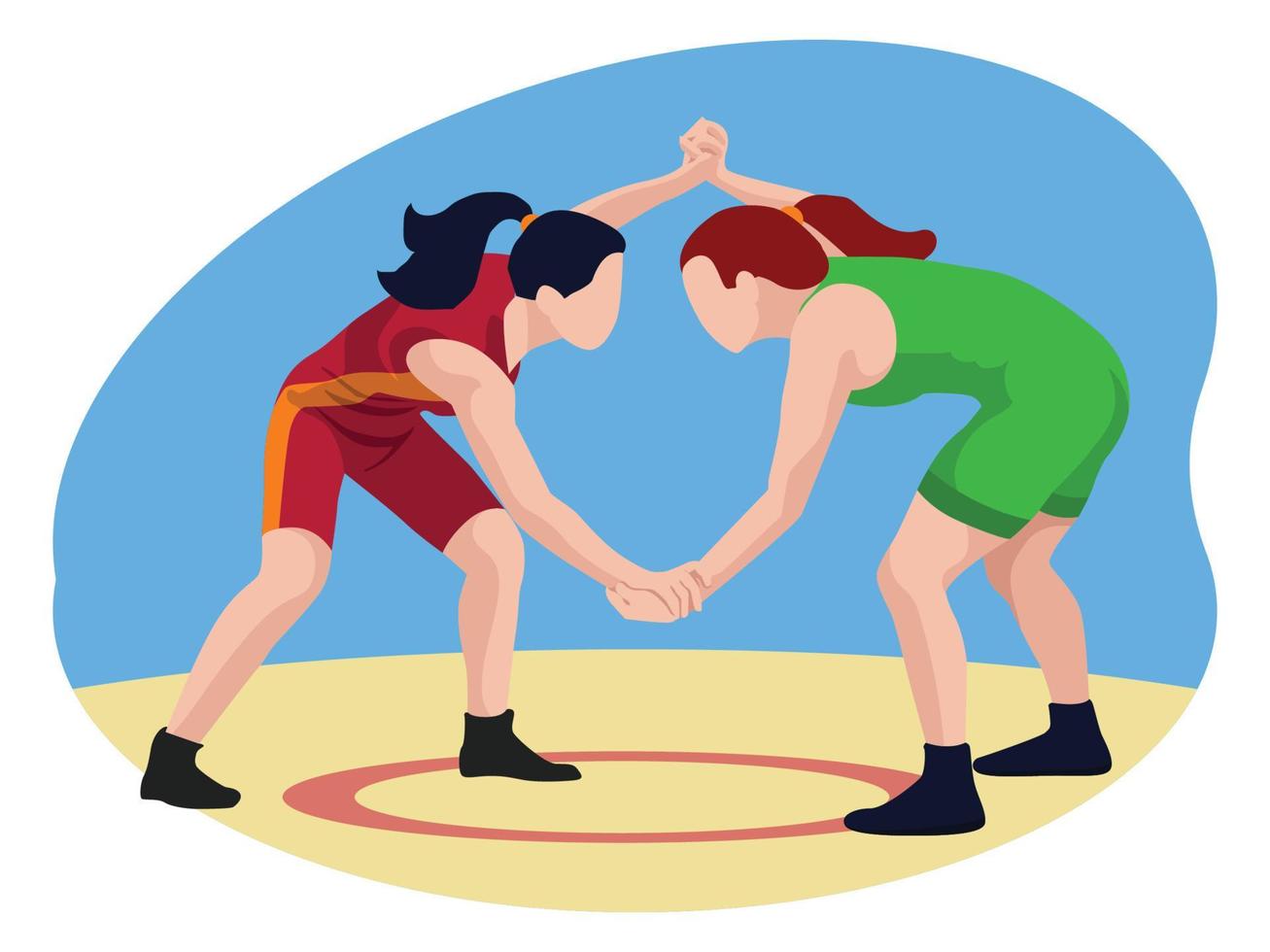 Wrestling match beautiful illustration vector