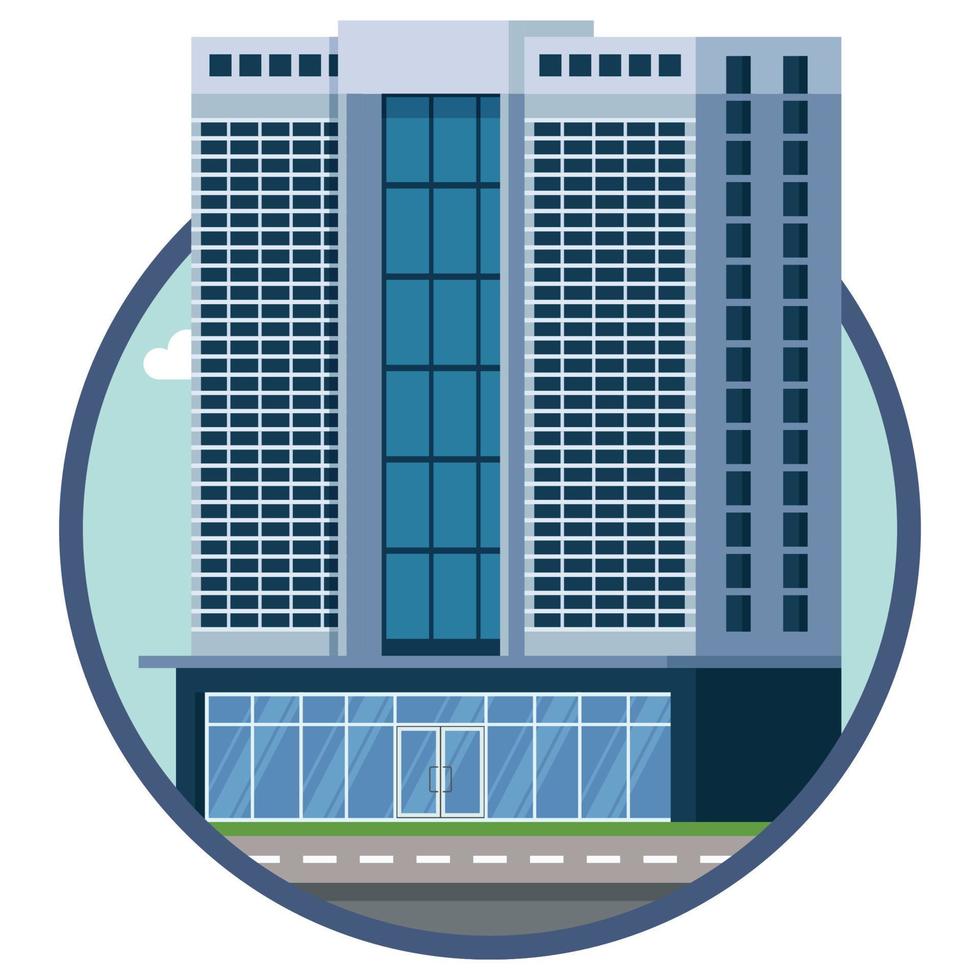 Shopping Mall city building beautiful illustration. vector