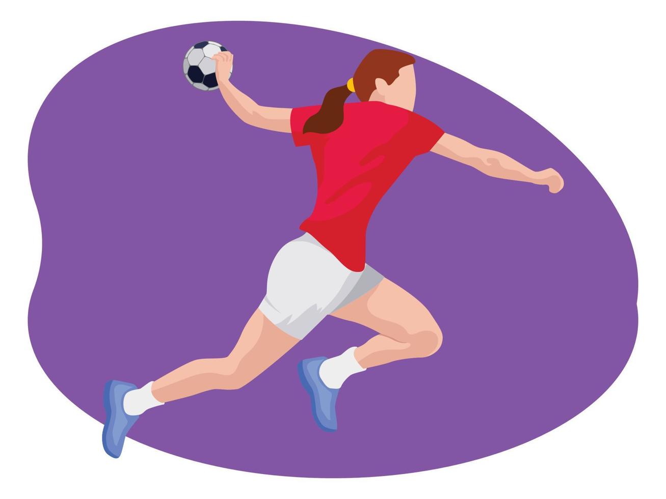 Female basketball game illustration. vector
