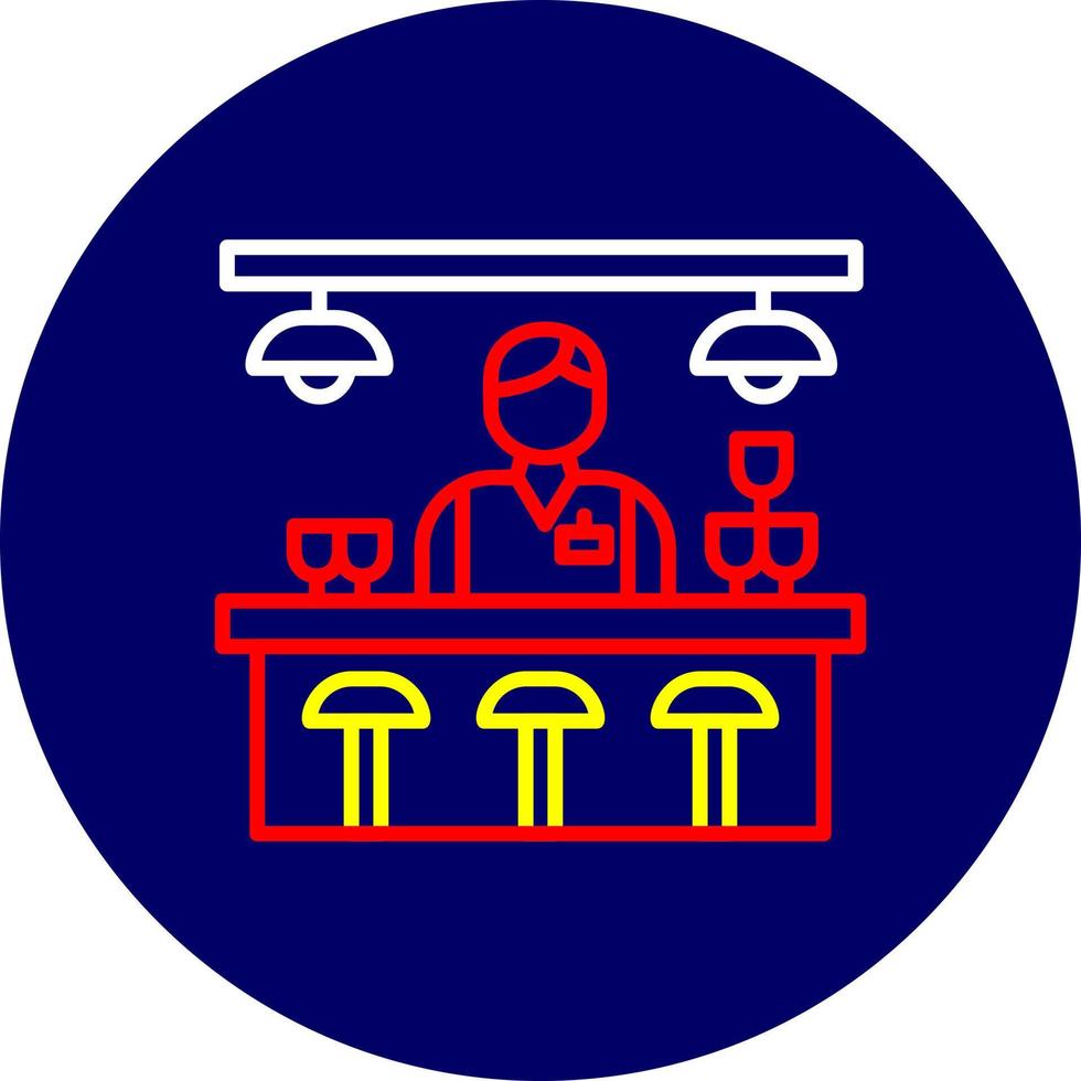 Bar Counter Creative Icon Design vector