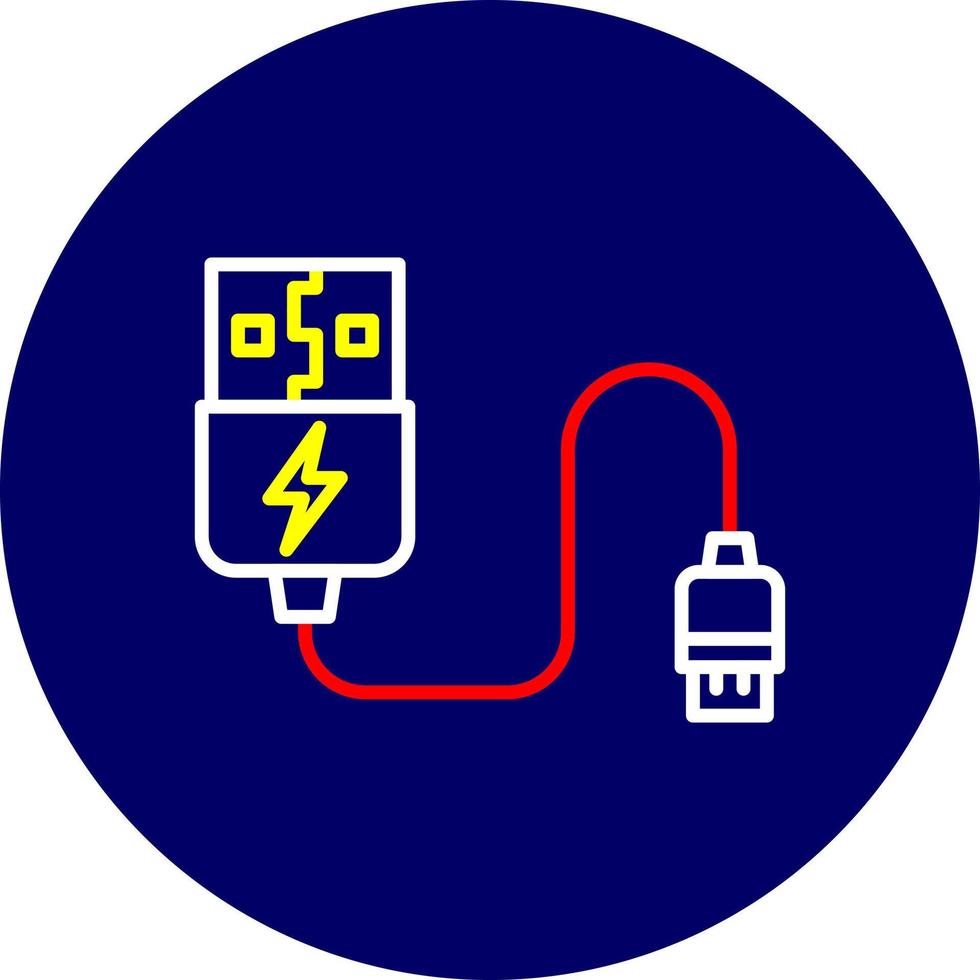 Usb Cable Creative Icon Design vector