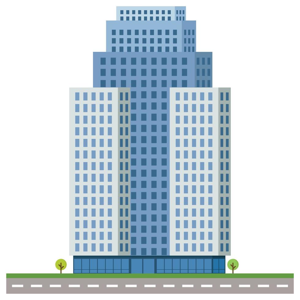 Office city building beautiful illustration. vector