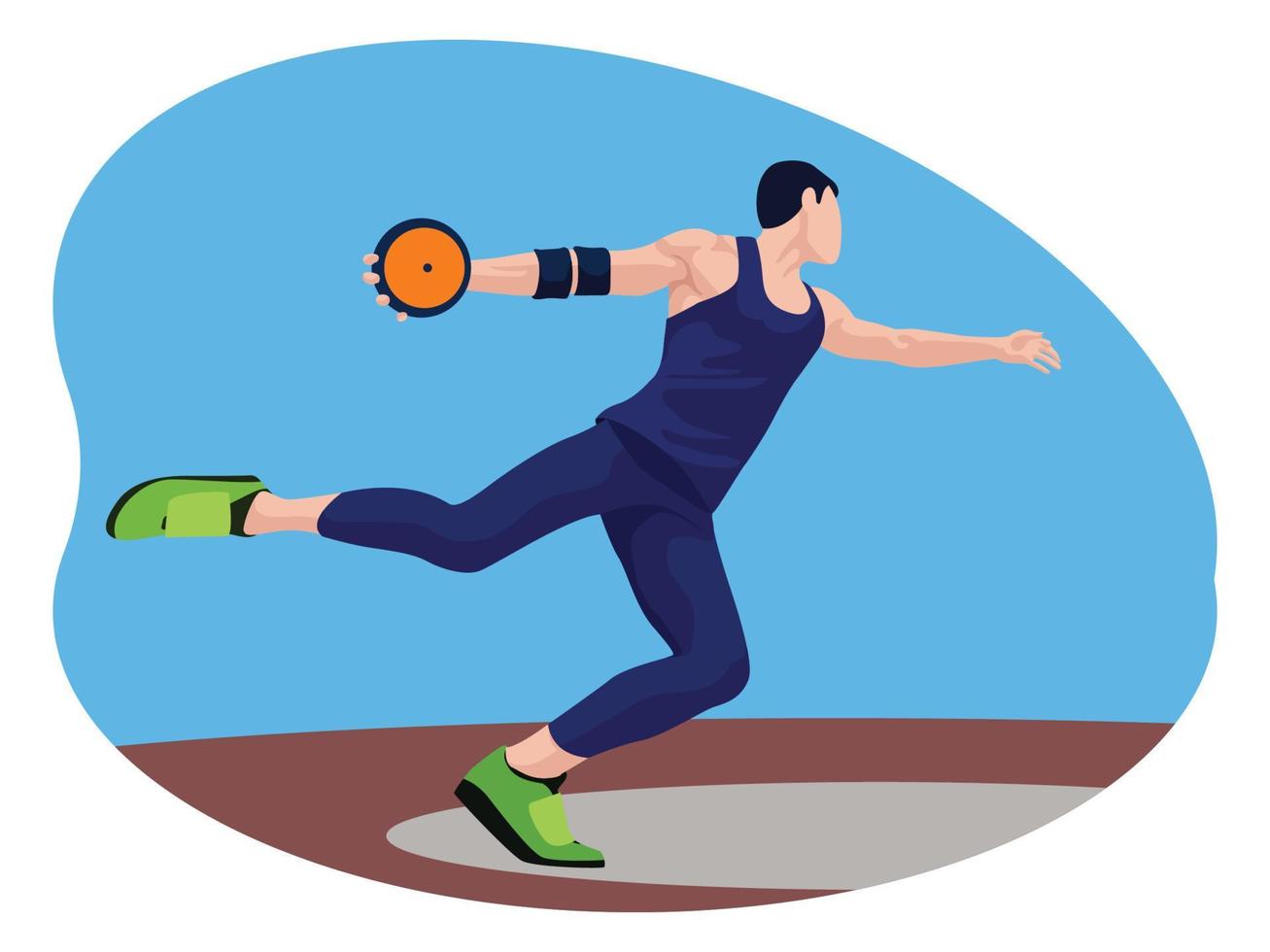 Male discus thrower beautiful illustration 15507816 Vector Art at Vecteezy