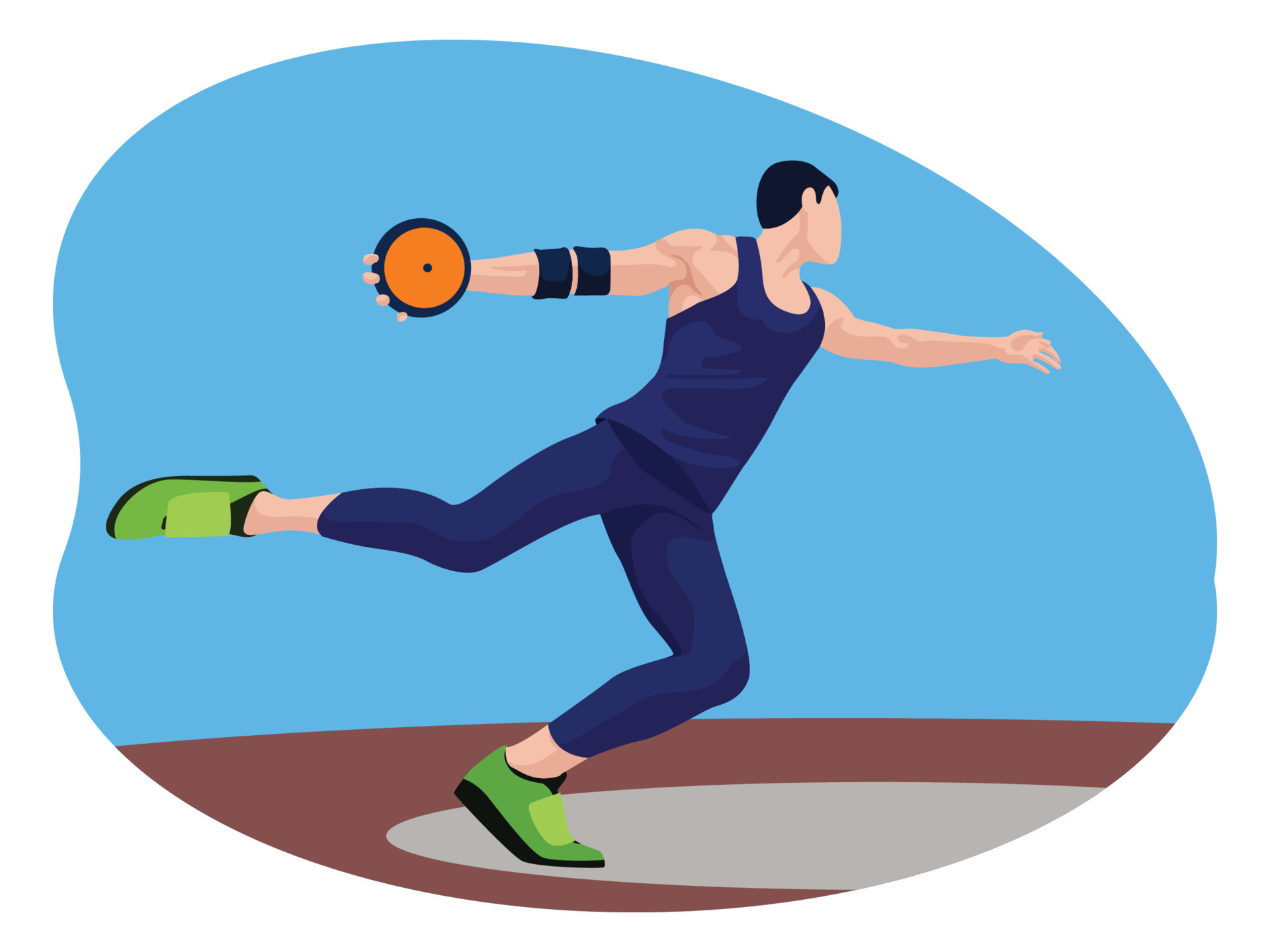 Male discus thrower beautiful illustration 15507816 Vector Art at Vecteezy