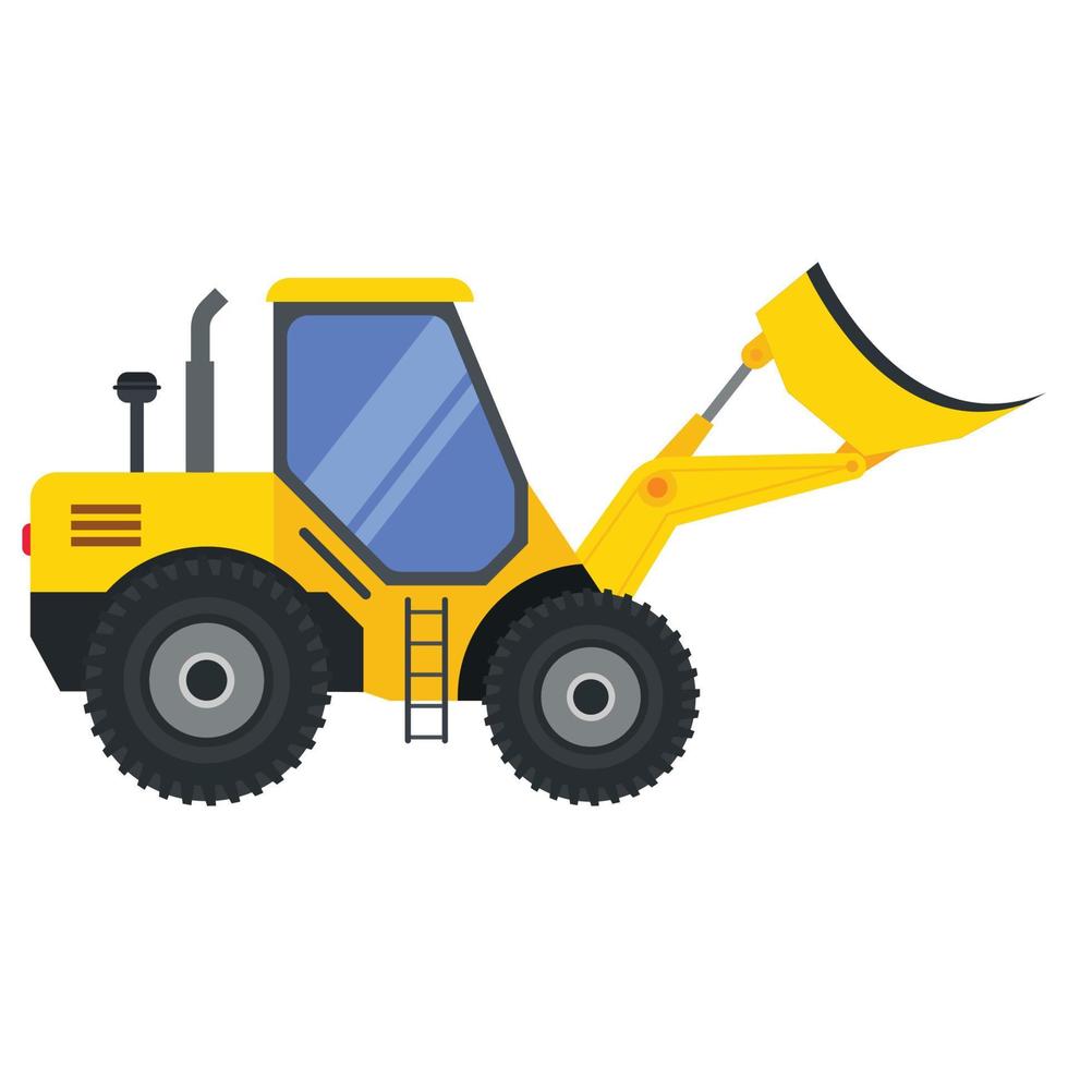 Illustration for construction machinery vehicle bulldozer. vector