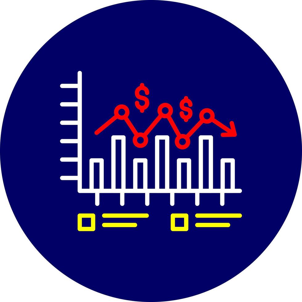 Bar Chart Creative Icon Design vector