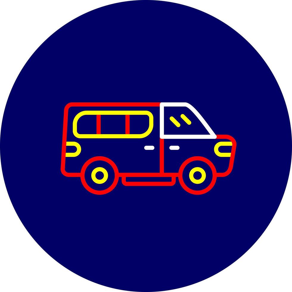 Minivan Creative Icon Design vector