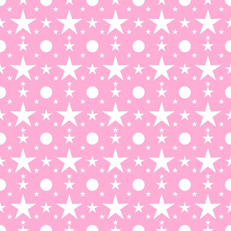 seamless pattern with star pink background vector