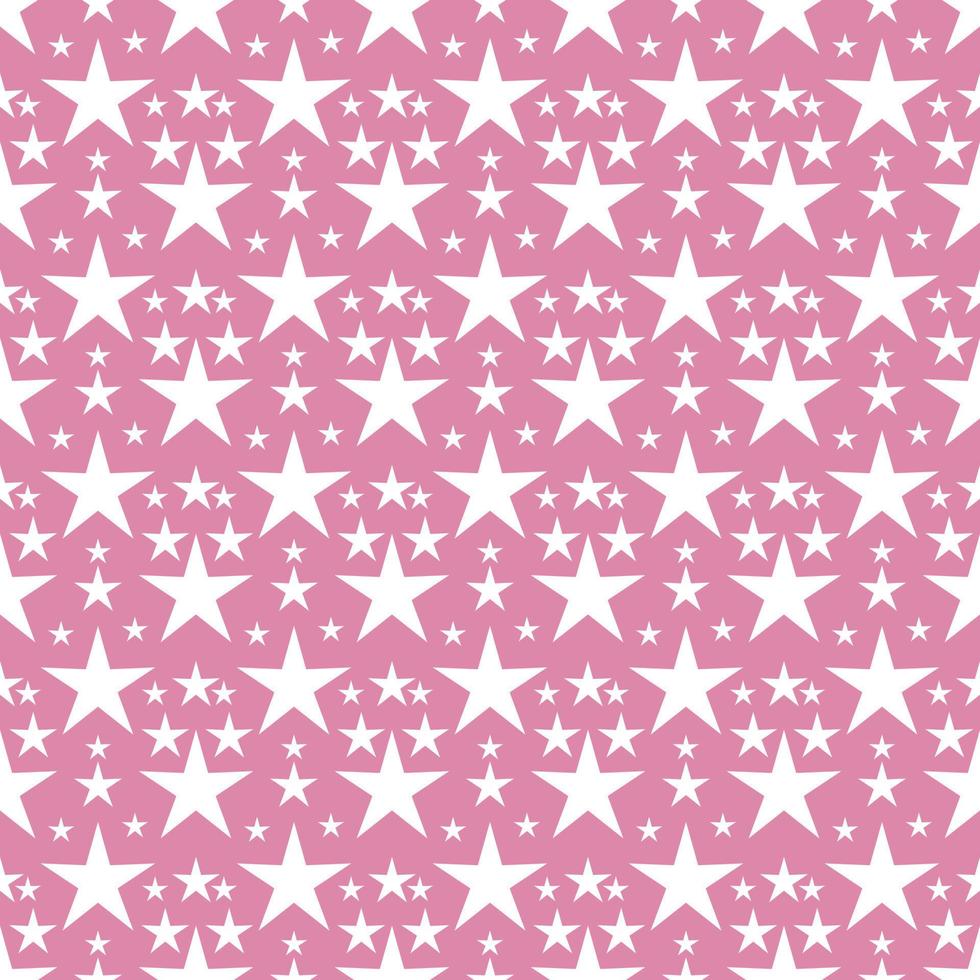 seamless pattern with star pink background vector