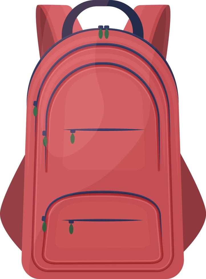 mochila de senderismo. una mochila escolar conveniente. una bolsa para viajar y caminar en la naturaleza. ilustración vectorial aislada en un fondo blanco vector