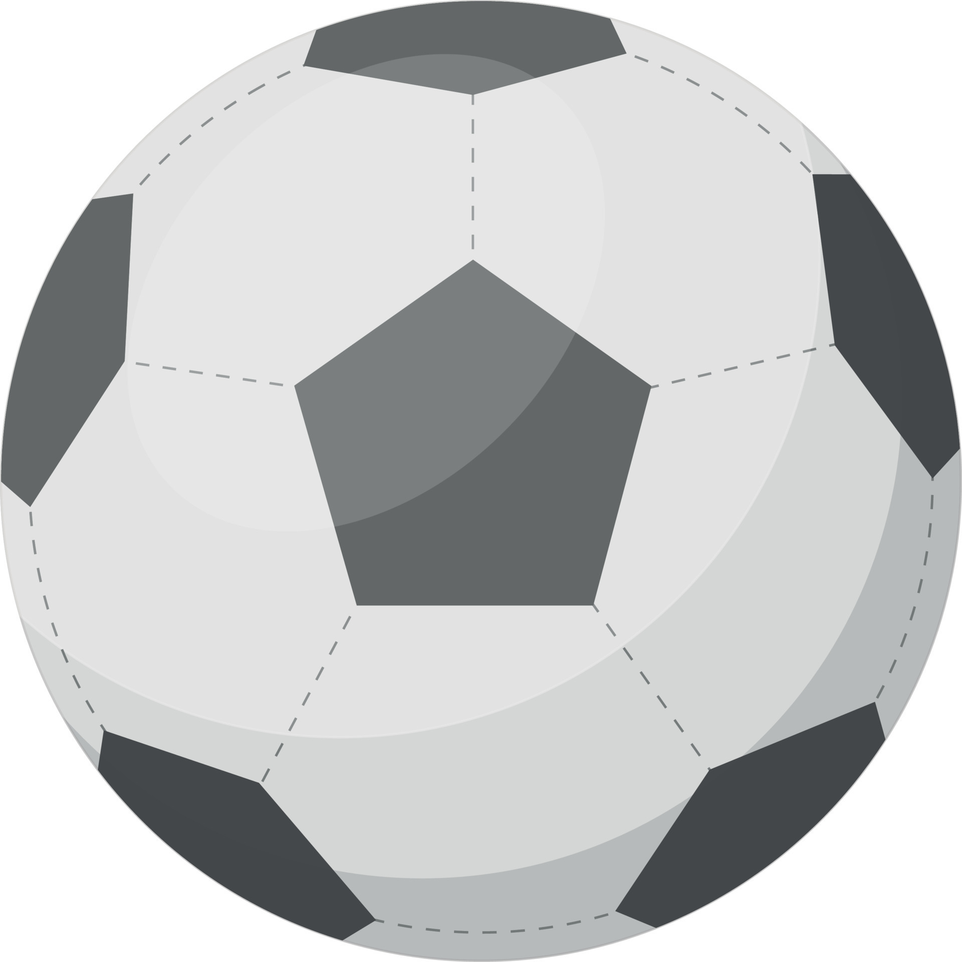 A bright black and white ball for playing football . Classic soccer