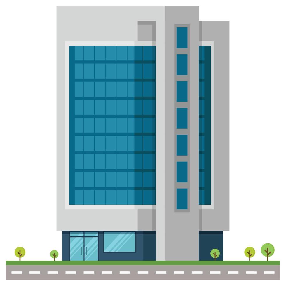 Hotel city building beautiful illustration. vector