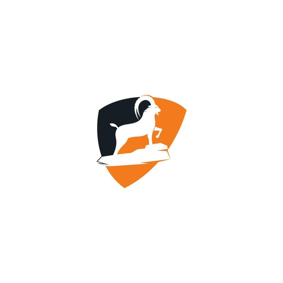 Goat Simple Logo Template Design. Mountain goat vector logo design. Goat head Logo Template vector icon illustration design