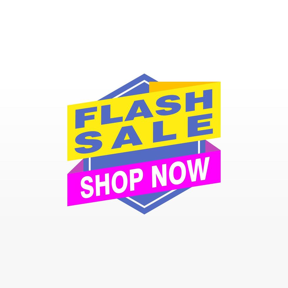 Flash Sale banner template design.Vector illustration. vector