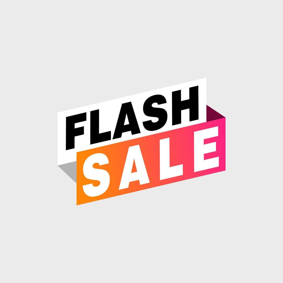 Flash Sale banner template design.Vector illustration. vector