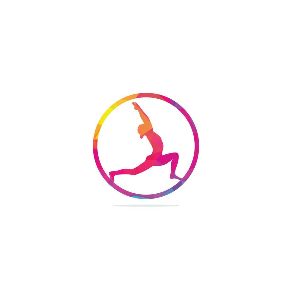 Yoga logo design template. Health Care, Beauty, Spa, Relax, Meditation, Nirvana concept icon vector