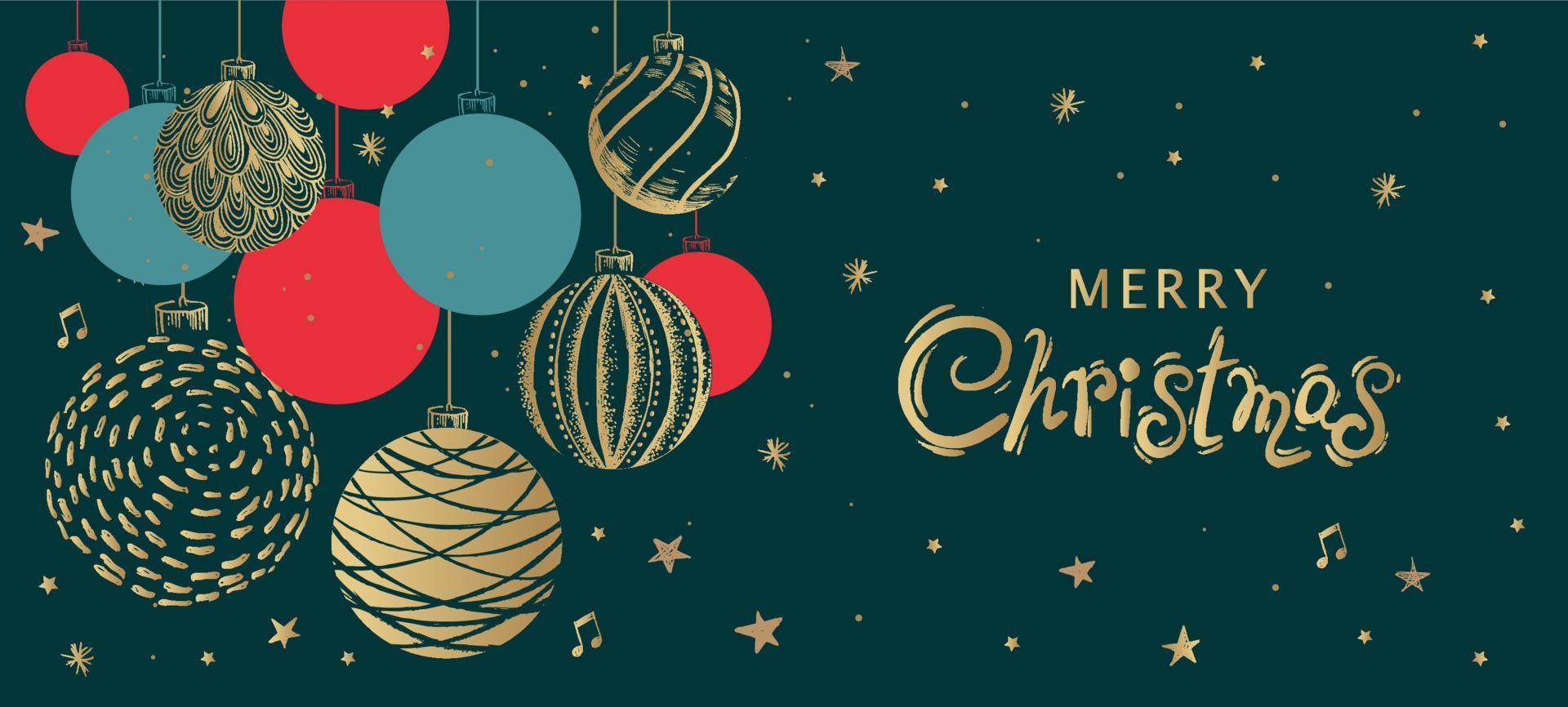 Christmas set. Hand drawn illustration. vector