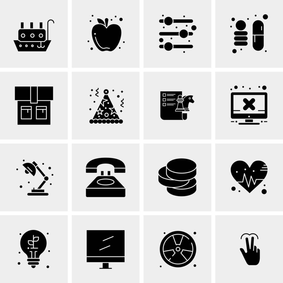 16 Universal Business Icons Vector Creative Icon Illustration to use in web and Mobile Related project