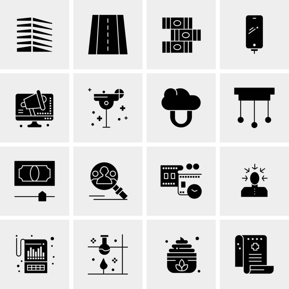 16 Business Universal Icons Vector Creative Icon Illustration to use in web and Mobile Related project