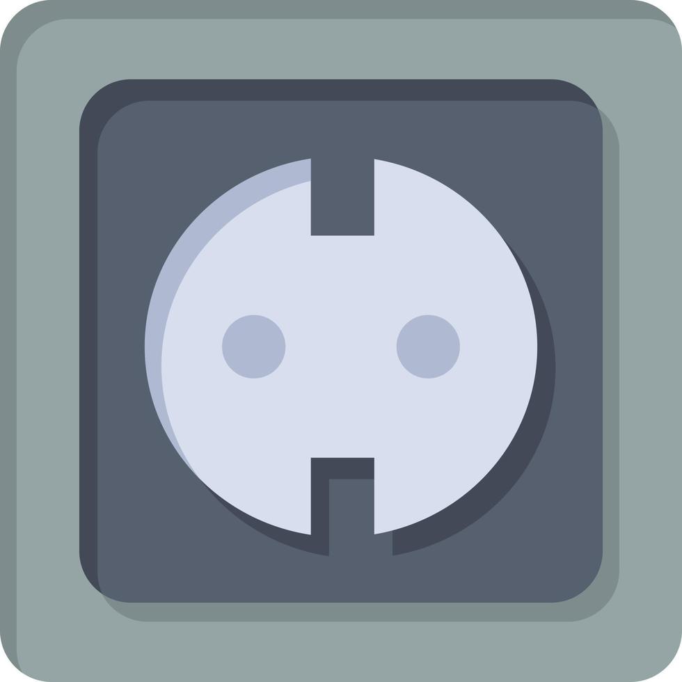 Electrical Energy Plug Power Supply Socket  Flat Color Icon Vector icon banner Template