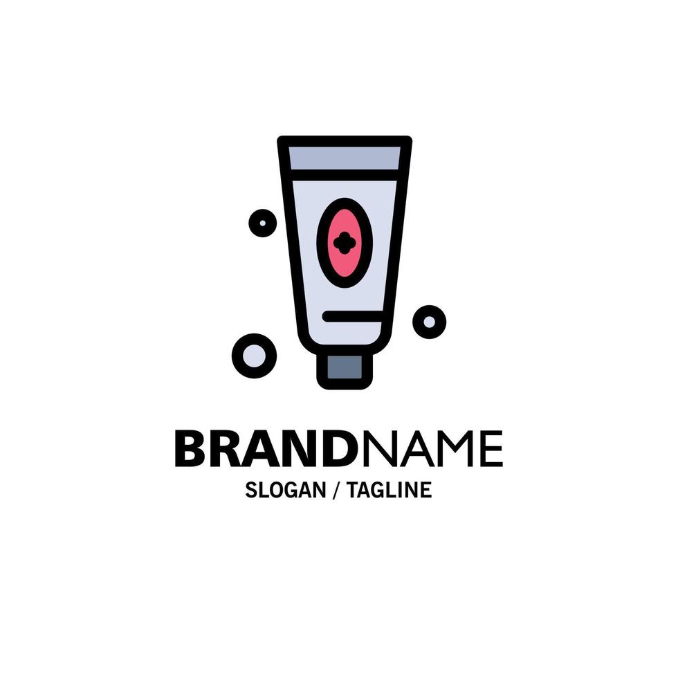 Beauty Cosmetic Face Foam Business Logo Template Flat Color vector