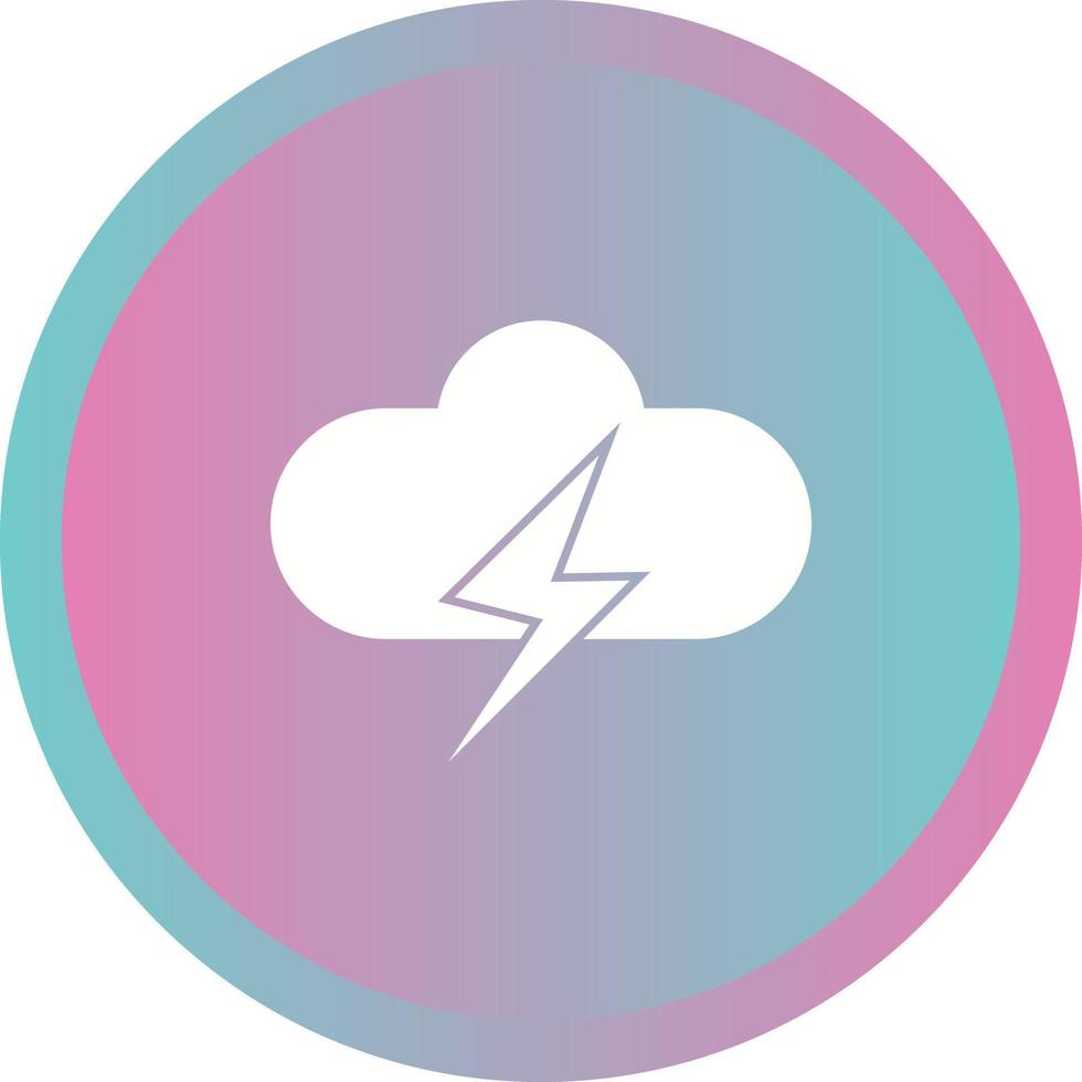 Unique Cloud Vector Glyph Icon