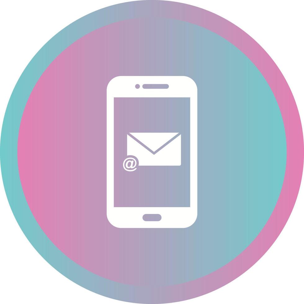 Unique E mail App Vector Glyph Icon