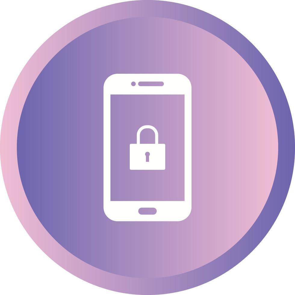 Unique Lock Screen Vector Glyph Icon