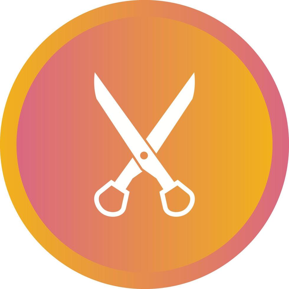 Unique Scissors Vector Glyph Icon