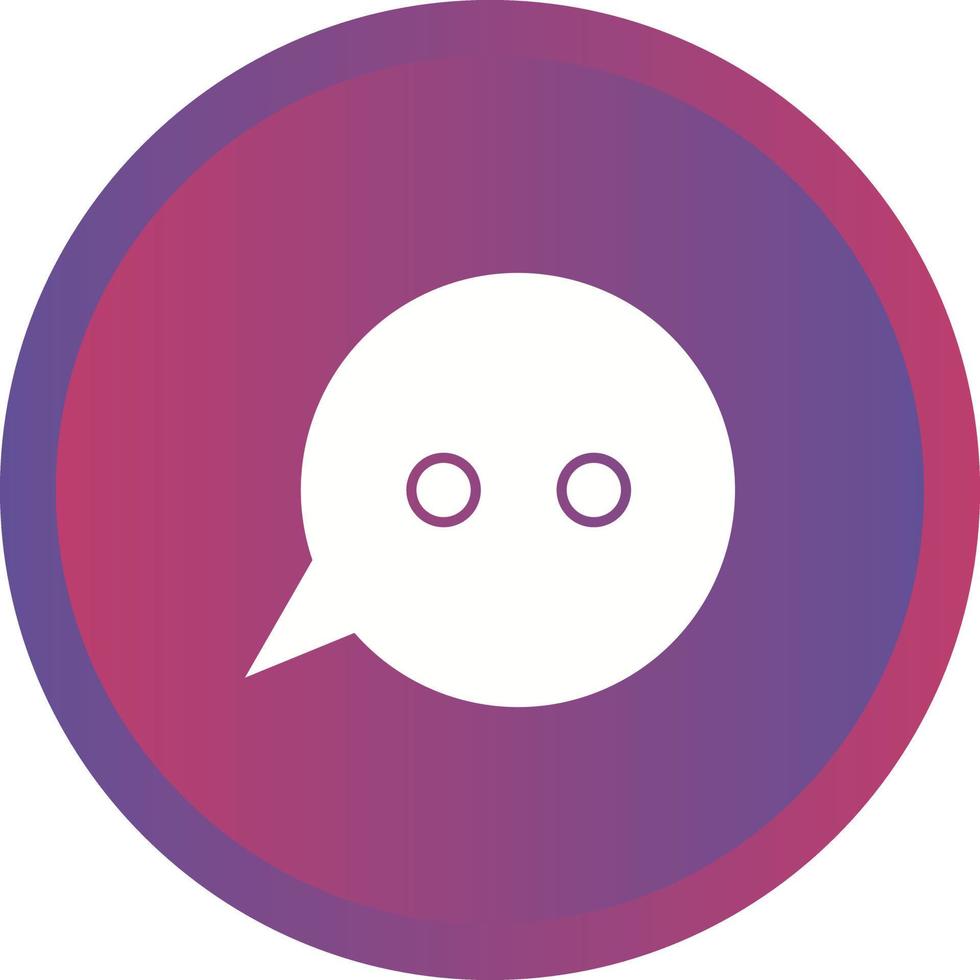 Unique Message Bubble Vector Glyph Icon
