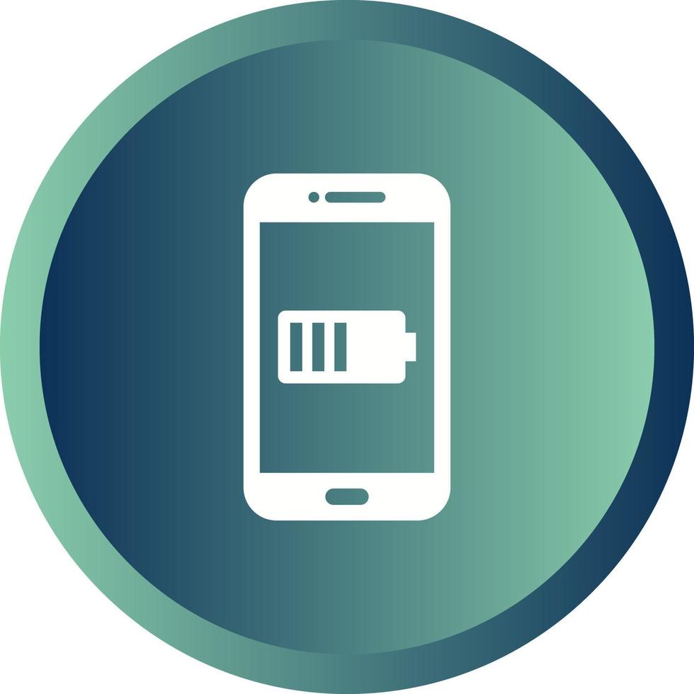 Unique Battery Indicator Vector Glyph Icon